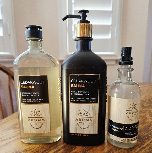 Bath & Body Works Other - 🛍BOGO 50% OFF🫧🧴🛁NWT‼️BBW Aromatherapy "Cedarwood Sauna" 3-piece Collection